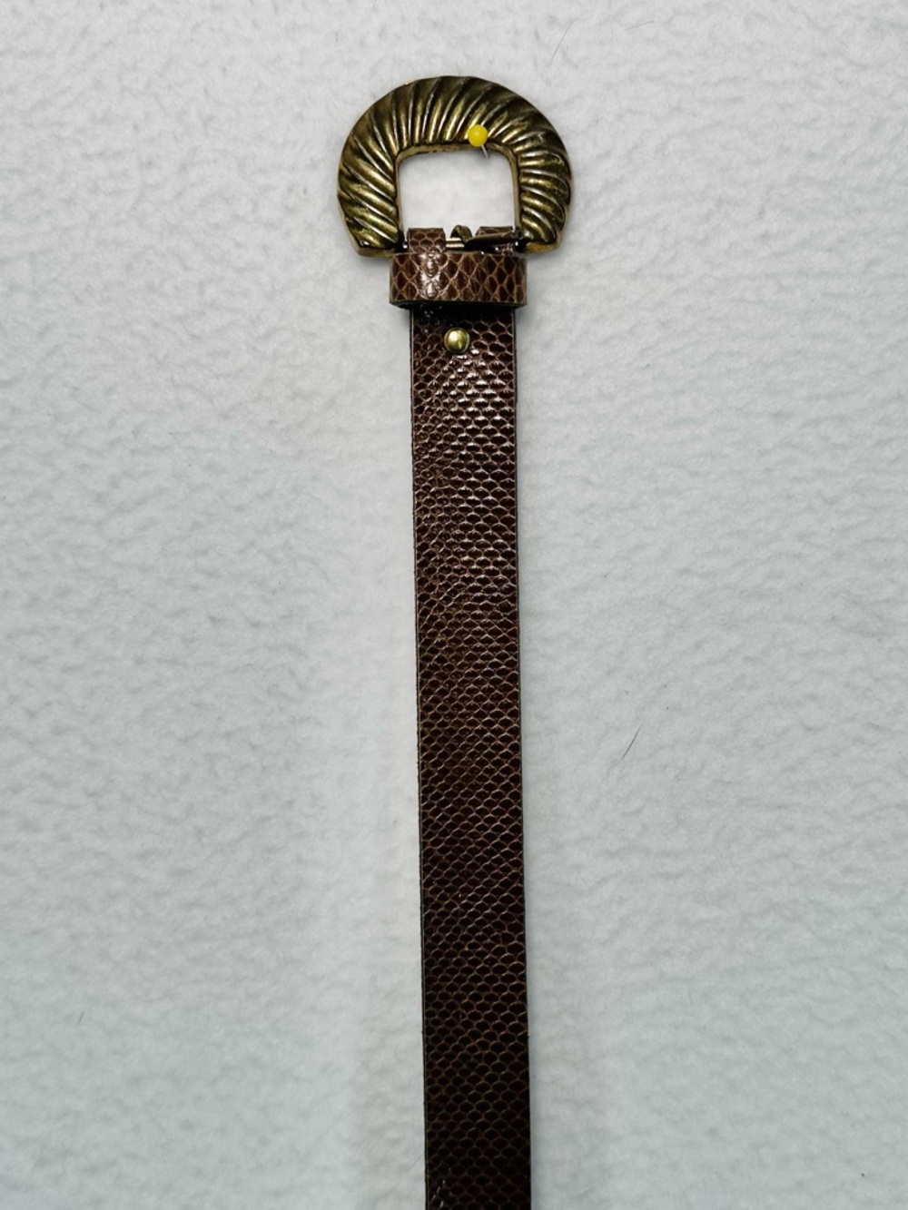 Vintage Lizard Belt Brown